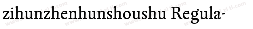 zihunzhenhunshoushu Regula字体转换